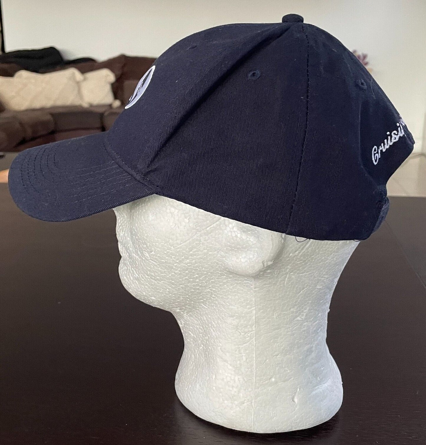 P&O Cruises Cap Hat Curved Bill Navy & White Logo Unisex One Size Cotton NEW
