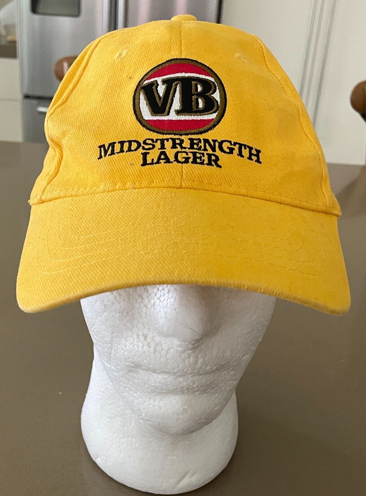 Cap VB Hat Mid Stretch Lager Yellow Adjustable OSFA Embroidered Logo Beer Ale