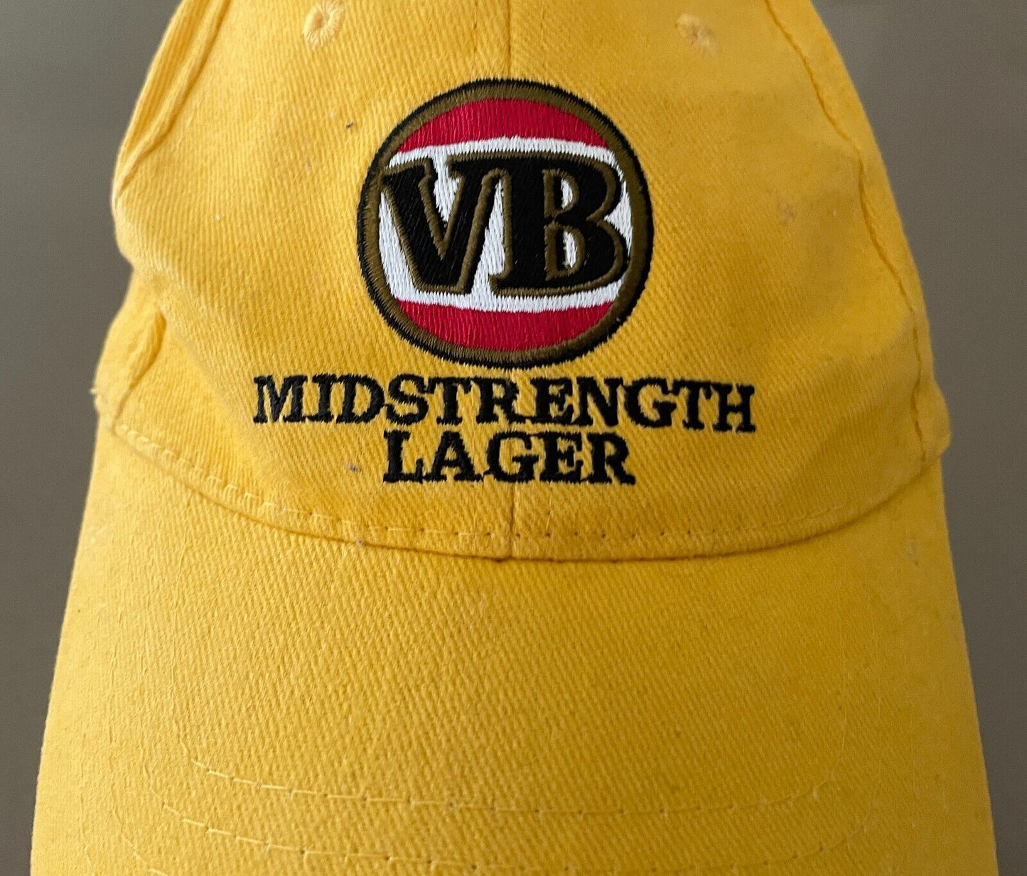 Cap VB Hat Mid Stretch Lager Yellow Adjustable OSFA Embroidered Logo Beer Ale