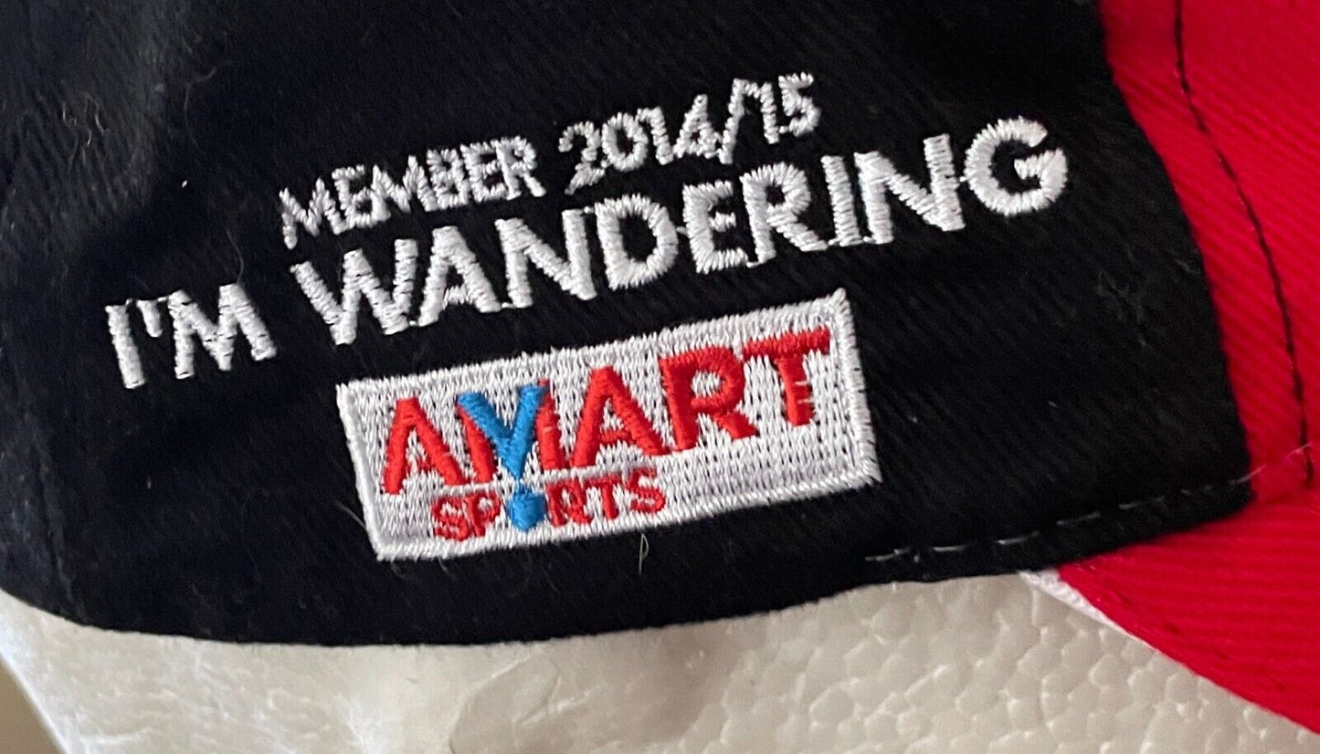 Fan Cap WESTERN SYDNEY WANDERERS Black White Red Member 14 15 HAT Logo NEW