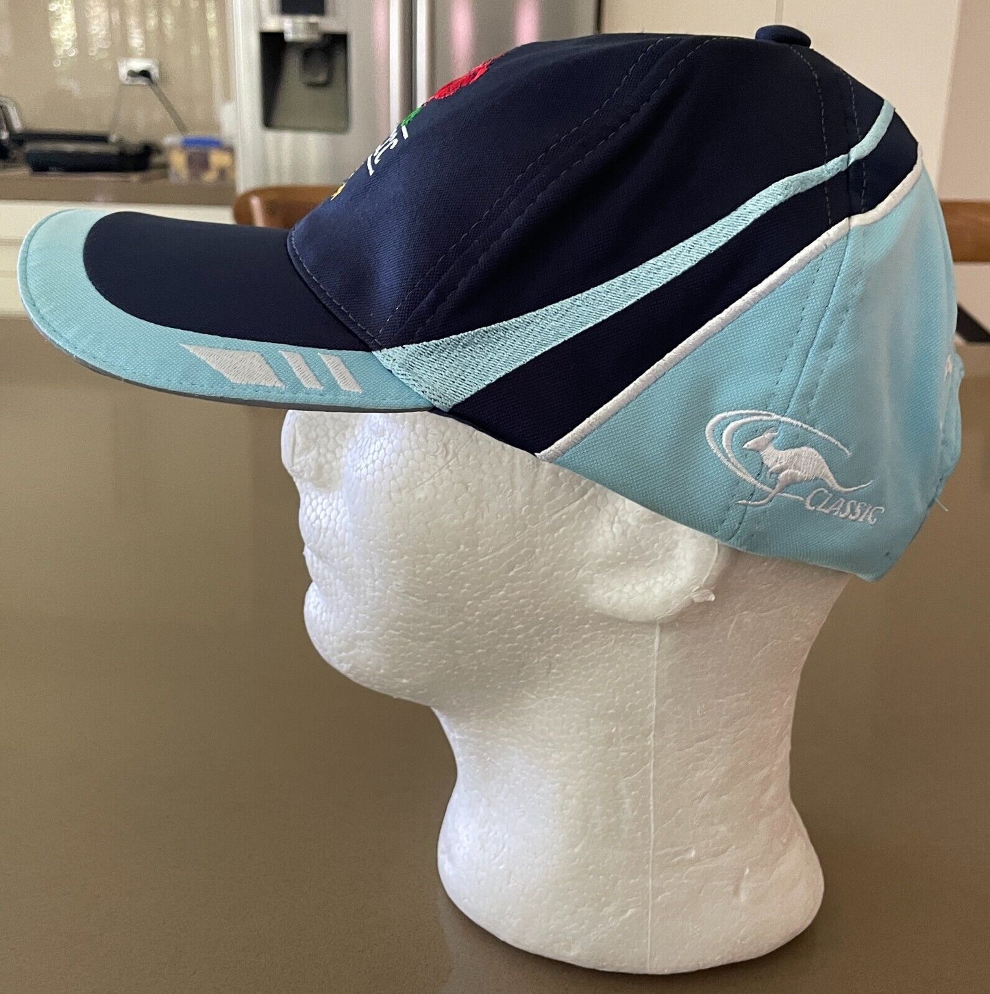 Cap NSW Combined Catholic Colleges Blue & Multicolour Logo Print Hat Curved Bill