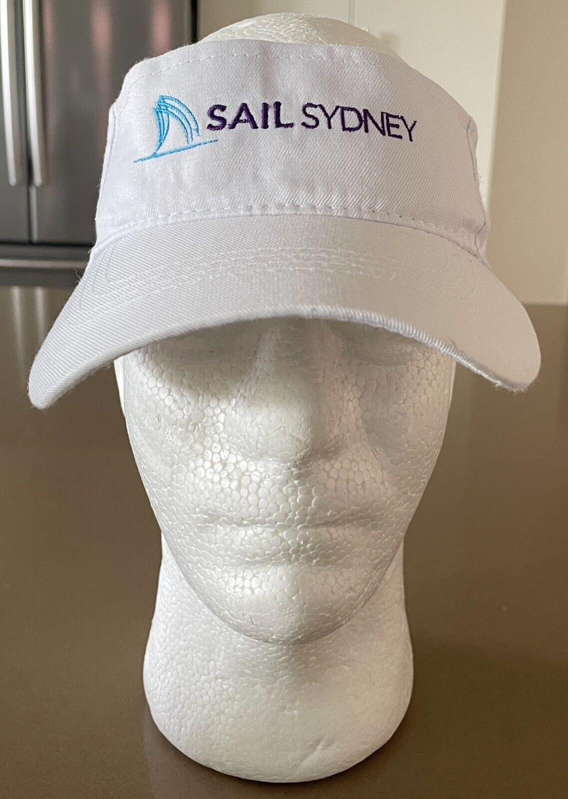 SAIL SYDNEY Brim Cap White Visor Adjustable Sun Hat NSW Sydney Tourist Tourism