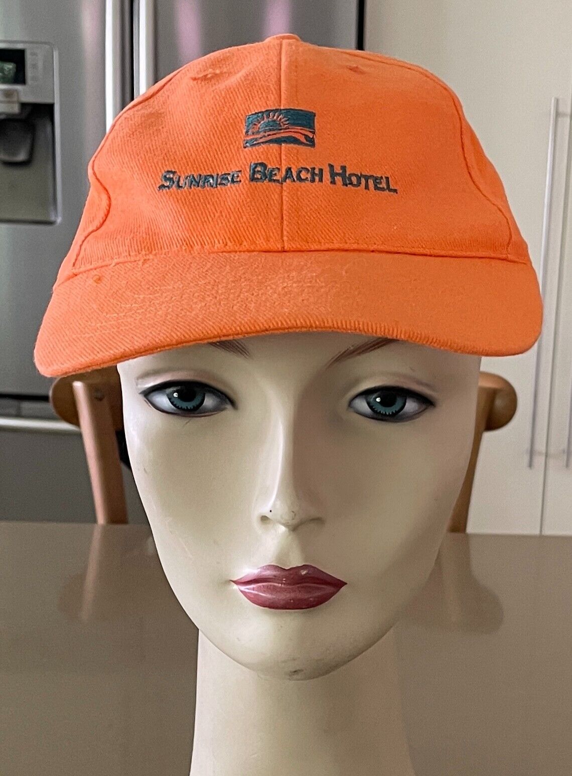 Cap SUNRISE BEACH HOTEL Orange Adjustable One Size Embroidered Logo