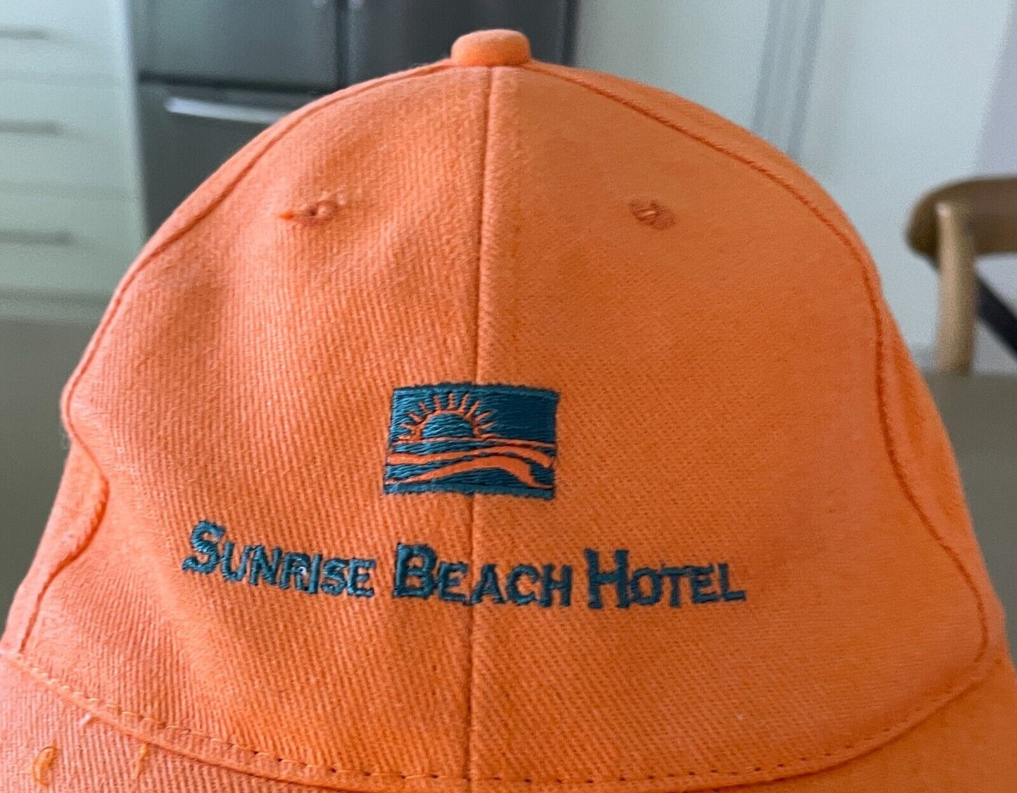 Cap SUNRISE BEACH HOTEL Orange Adjustable One Size Embroidered Logo