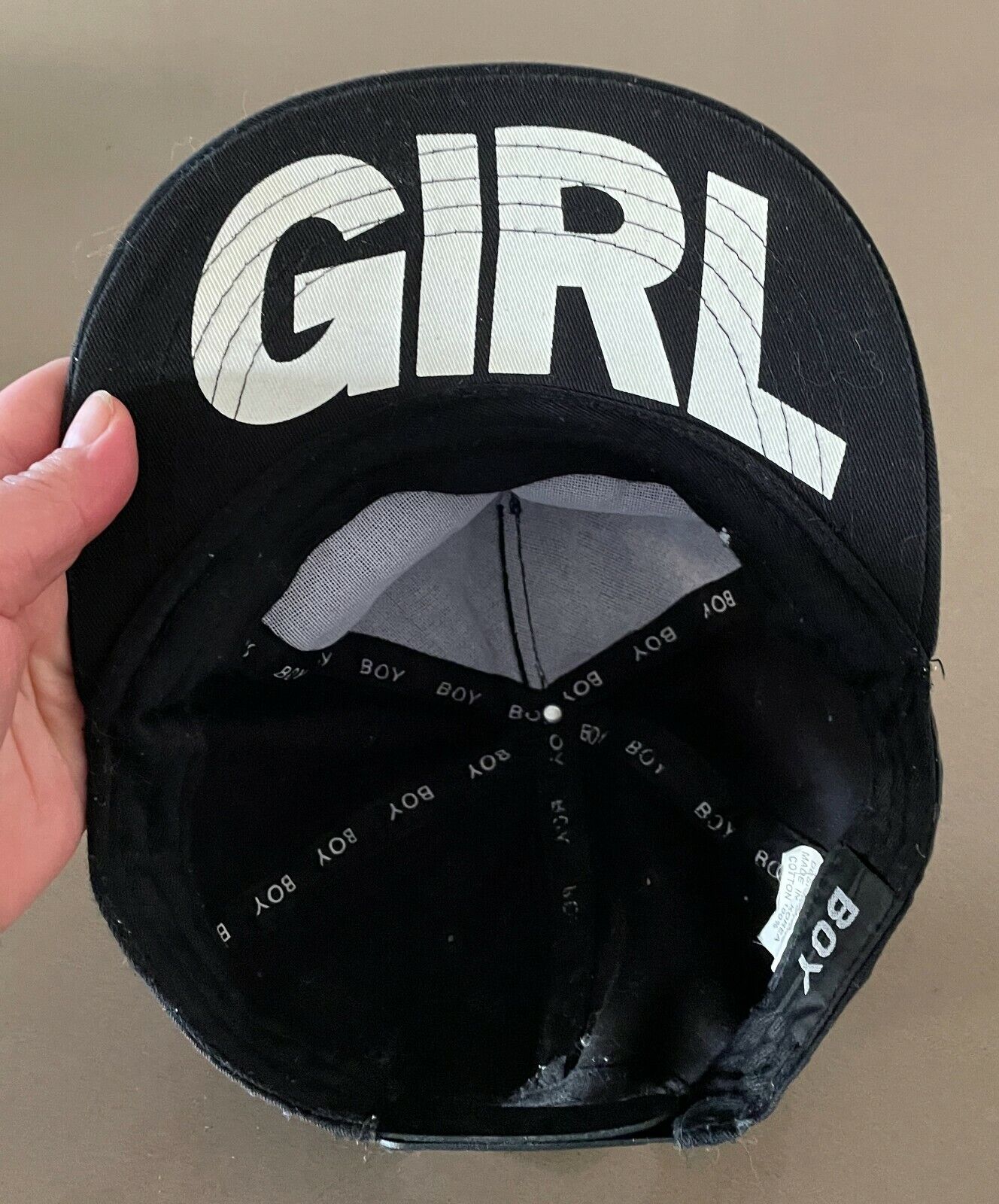 "BOY" Back Cap Baseball Cap Adjustable One Size Flat Bill Brim Unisex Hat