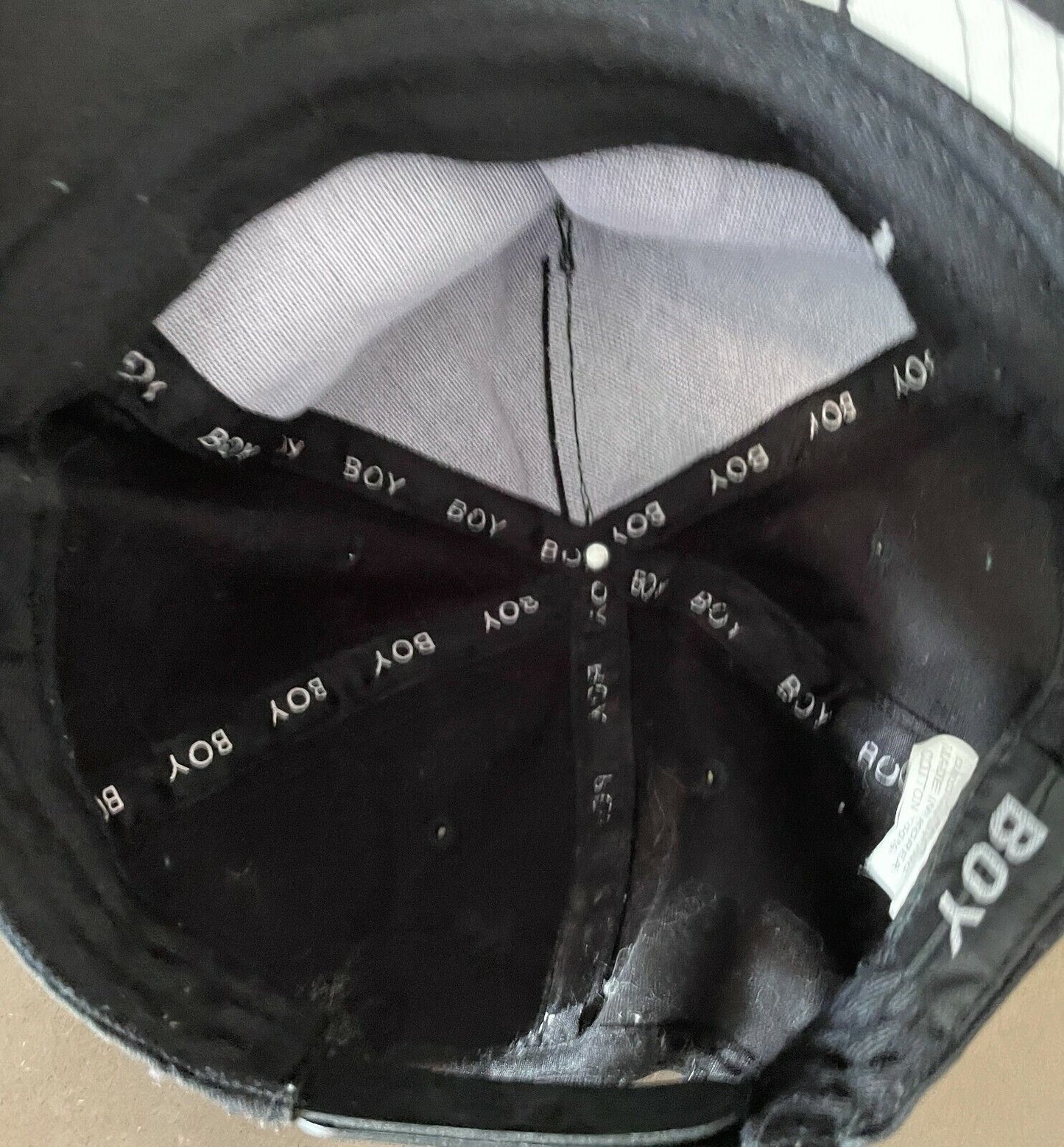 "BOY" Back Cap Baseball Cap Adjustable One Size Flat Bill Brim Unisex Hat