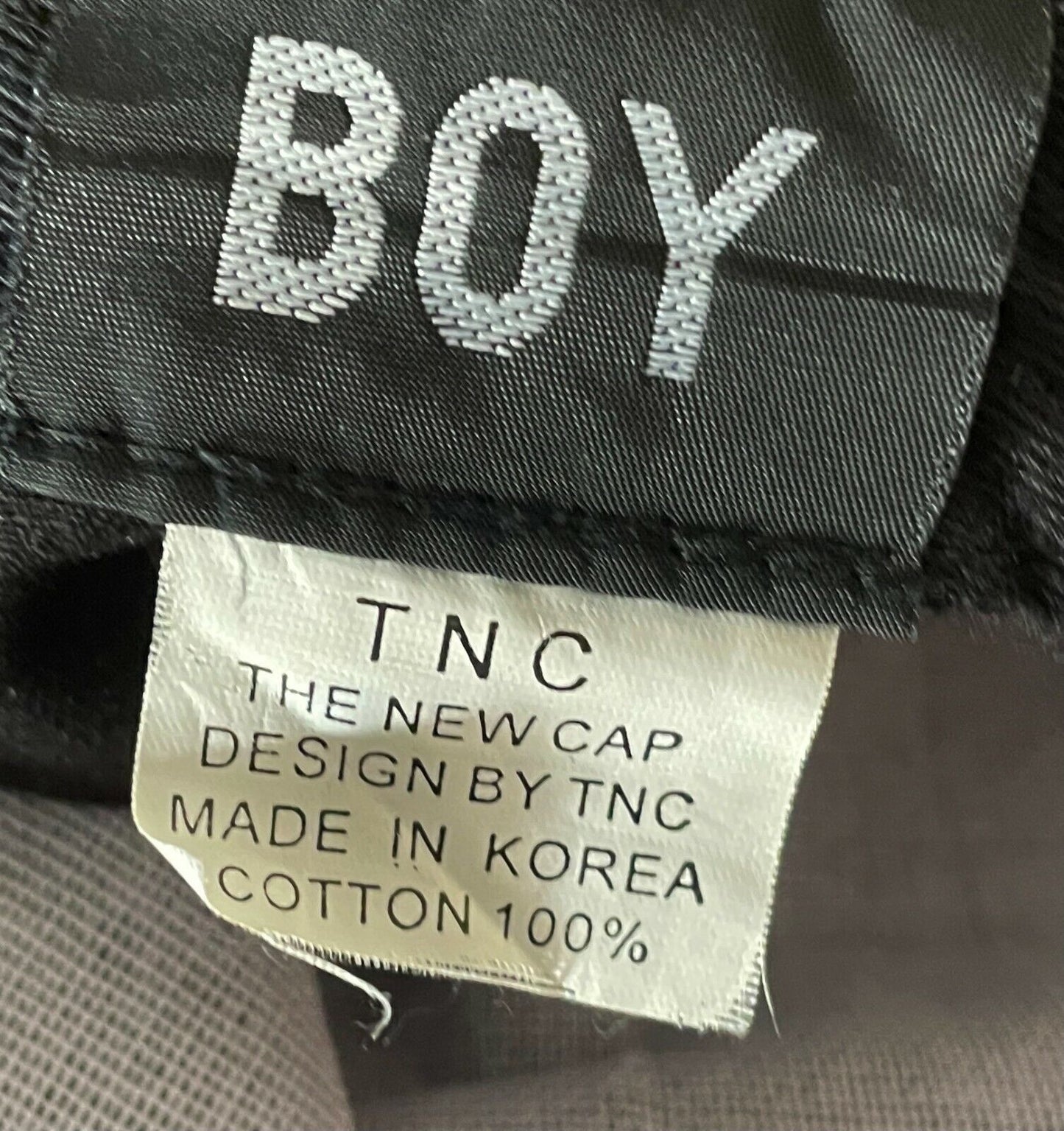 "BOY" Back Cap Baseball Cap Adjustable One Size Flat Bill Brim Unisex Hat