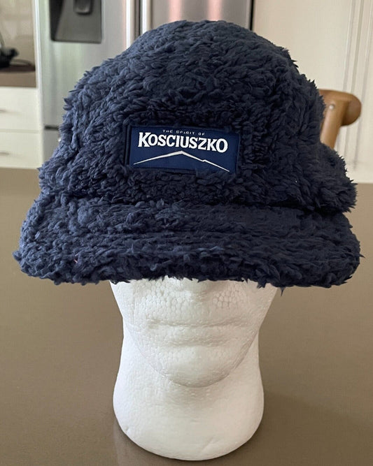 Cap KOSCIUSZKO PALE ALE Beer Navy Fluffy Hat  Snap Back Ski Snow Rare NEW