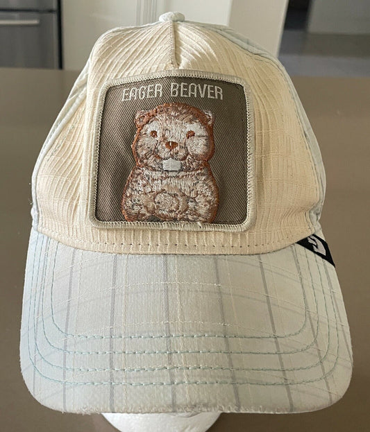 GOORIN HATS Vintage "Eager Beaver" Baseball Cap Beige  Hat One Size Unisex
