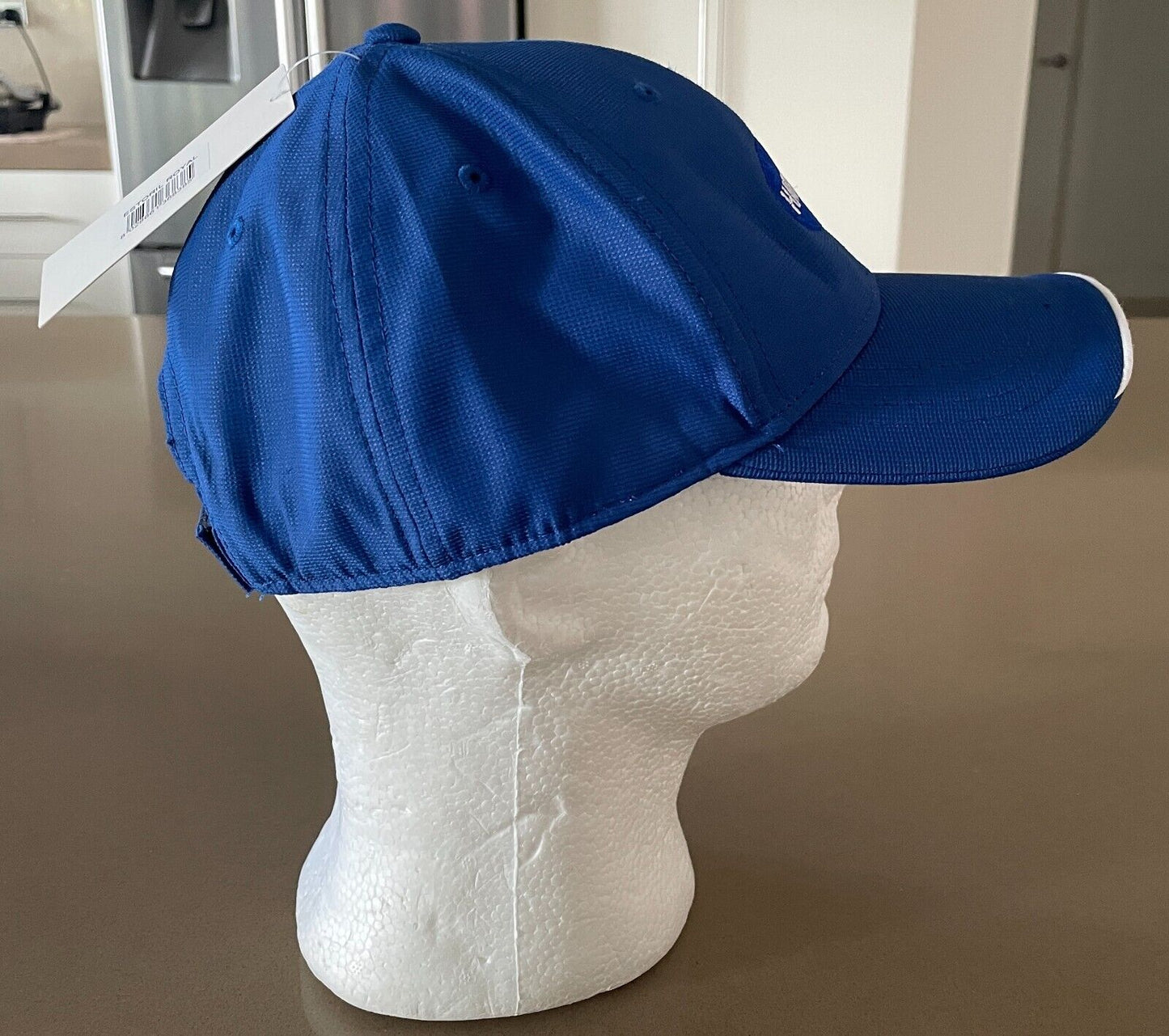 Atlantis HARTMANN+ Baseball Cap Blue & White Trim Mid Visor Hook Loop Adjustable
