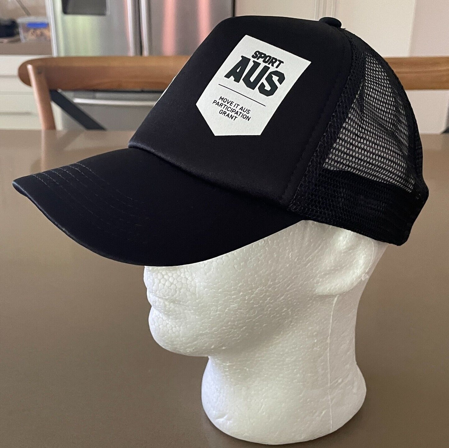 Cap NRL Sport Aus Move It Aus Participation Grant Black Snapback Mesh Trucker