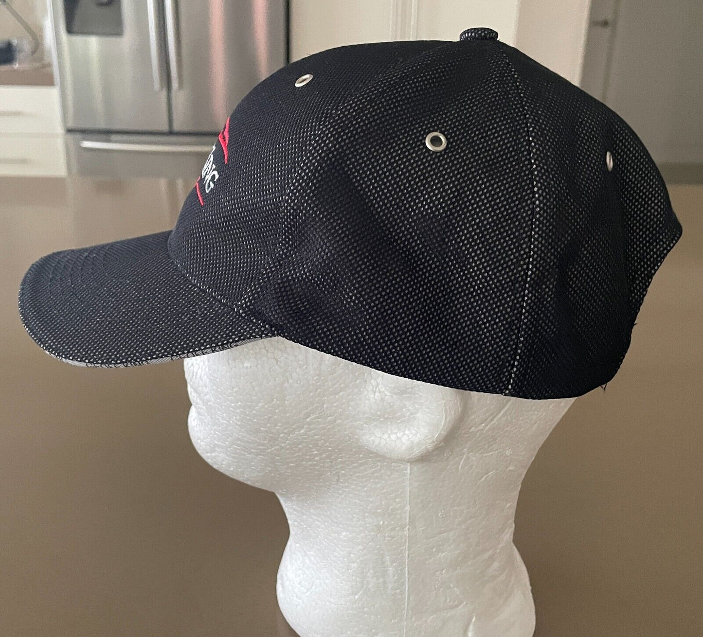 GEOFF KING MOTORS Baseball Cap Black Grey Adjustable One Size Metal Clip Hat