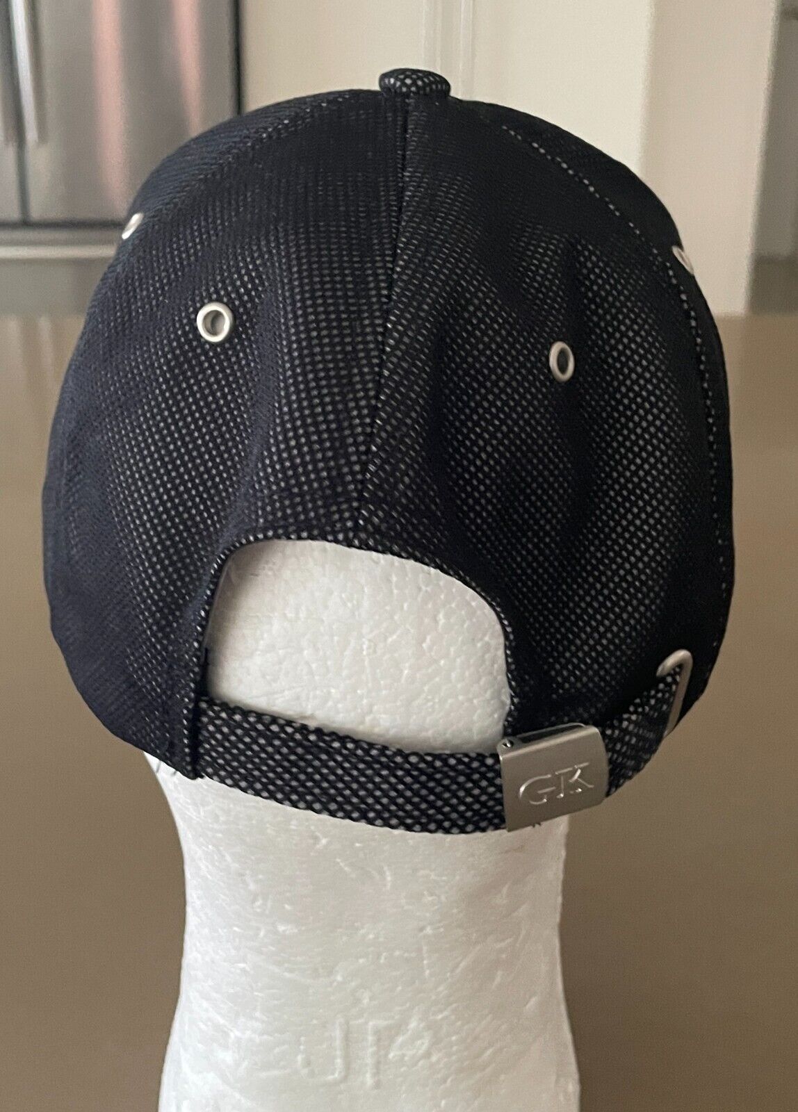 GEOFF KING MOTORS Baseball Cap Black Grey Adjustable One Size Metal Clip Hat