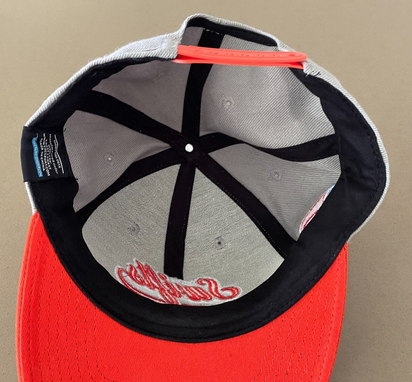 Fan Cap NSW SWIFTS Netball Taupe and Orange Fan Adjustable Flat Bill Hat OSFM
