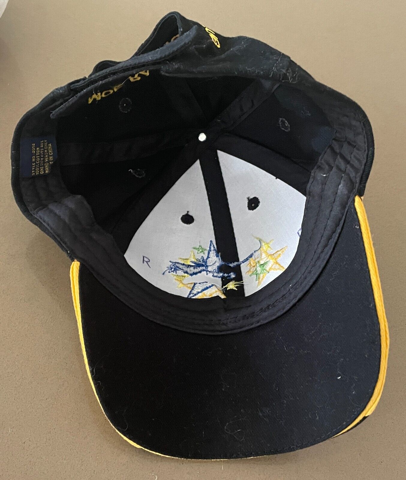 MOE RACING CLUB ( Horse ) Cap Hat Black & Gold w Logo Adjustable Strap Back NEW