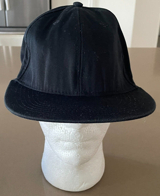 KMART Cap Snap Back Plain Flat Peak Baseball Dad Cap Black Unisex One Size NEW