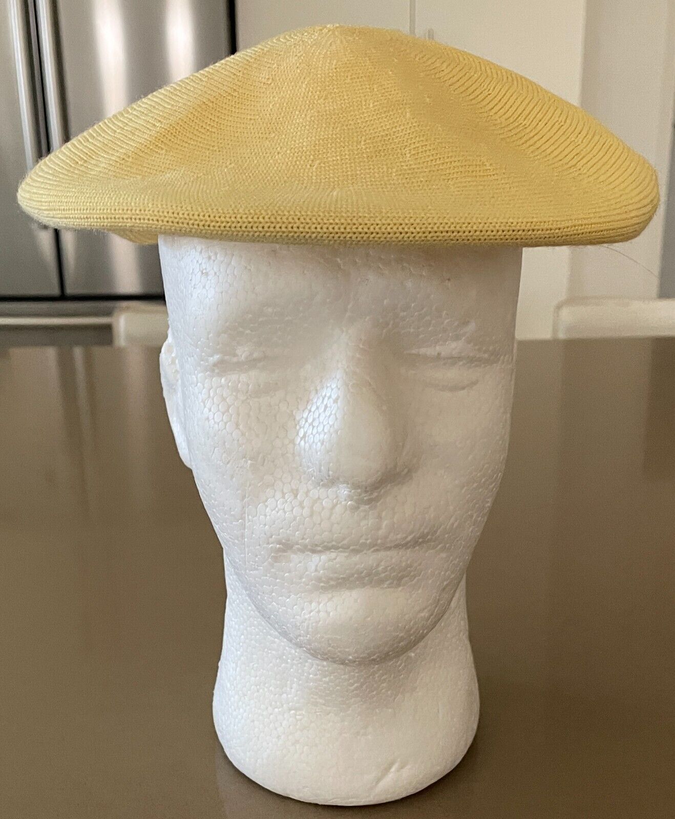 KANGOL Bailey Flat Andy Cap England Gold Yellow Fabric Size S Vintage England