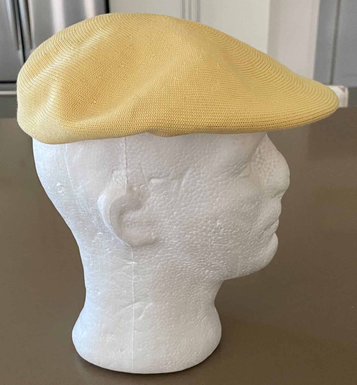 KANGOL Bailey Flat Andy Cap England Gold Yellow Fabric Size S Vintage England