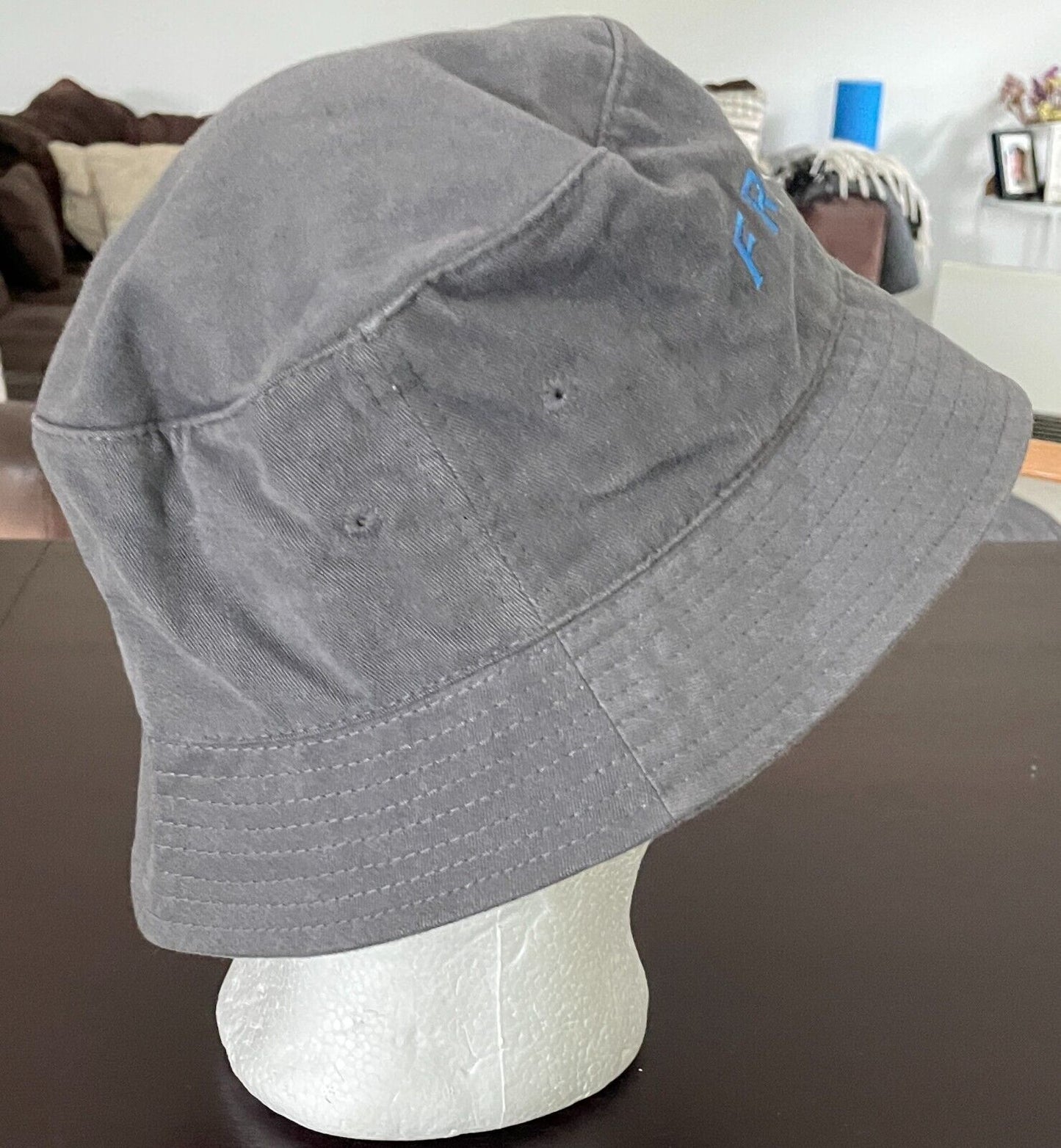 Unisex Bucket Hat FRANCE Souvenir Grey Wash Cotton One Size