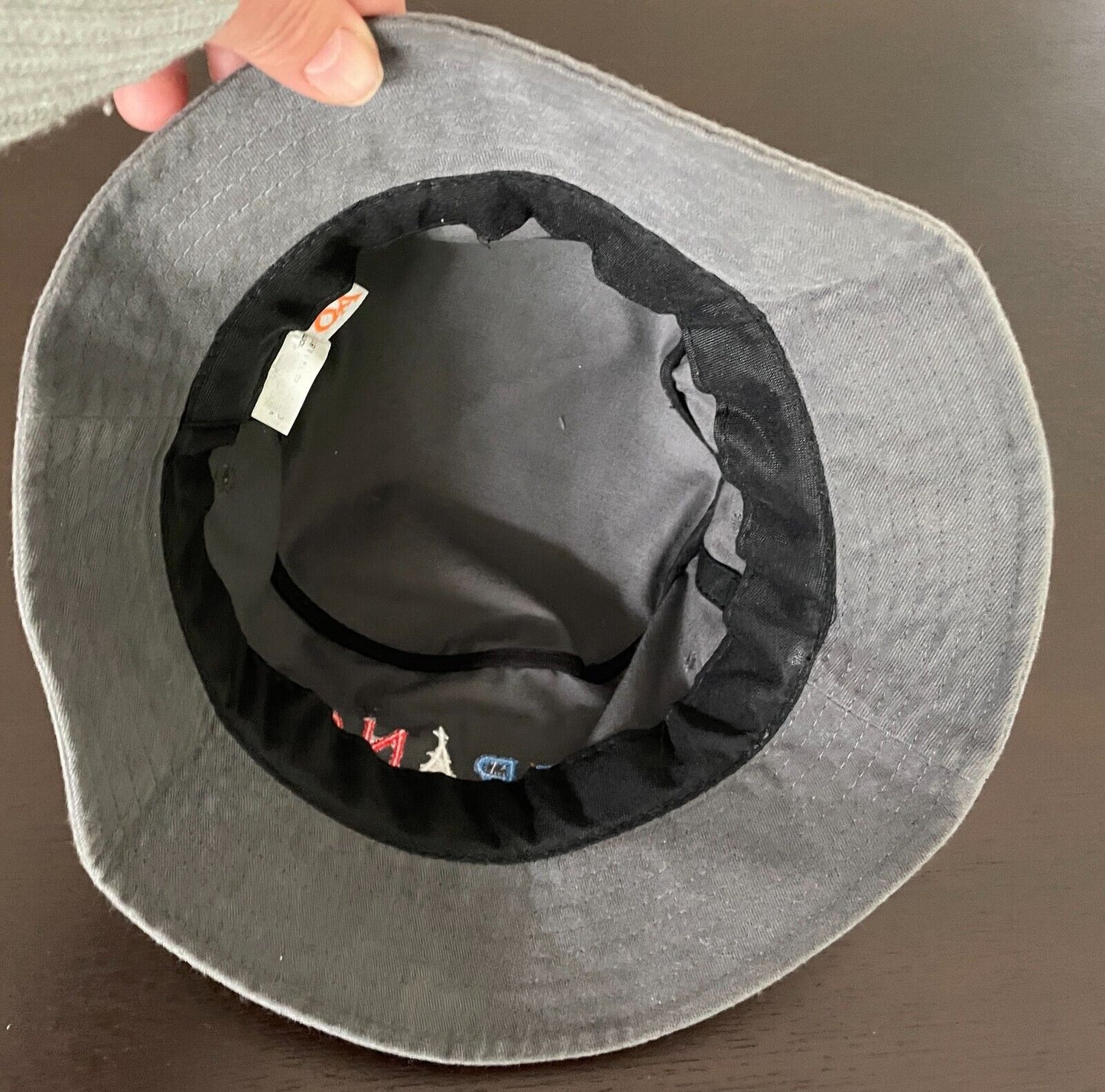 Unisex Bucket Hat FRANCE Souvenir Grey Wash Cotton One Size