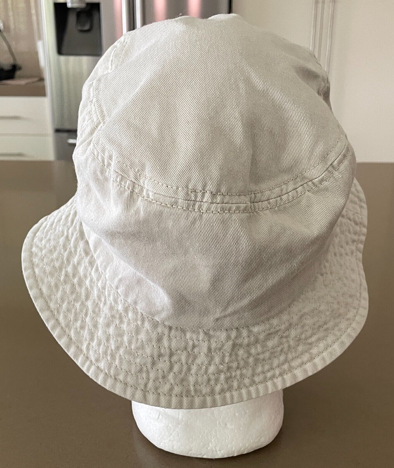 STUSSY Bucket Hat Beige Embroidered "Cities" Unisex Adult One Size Cap