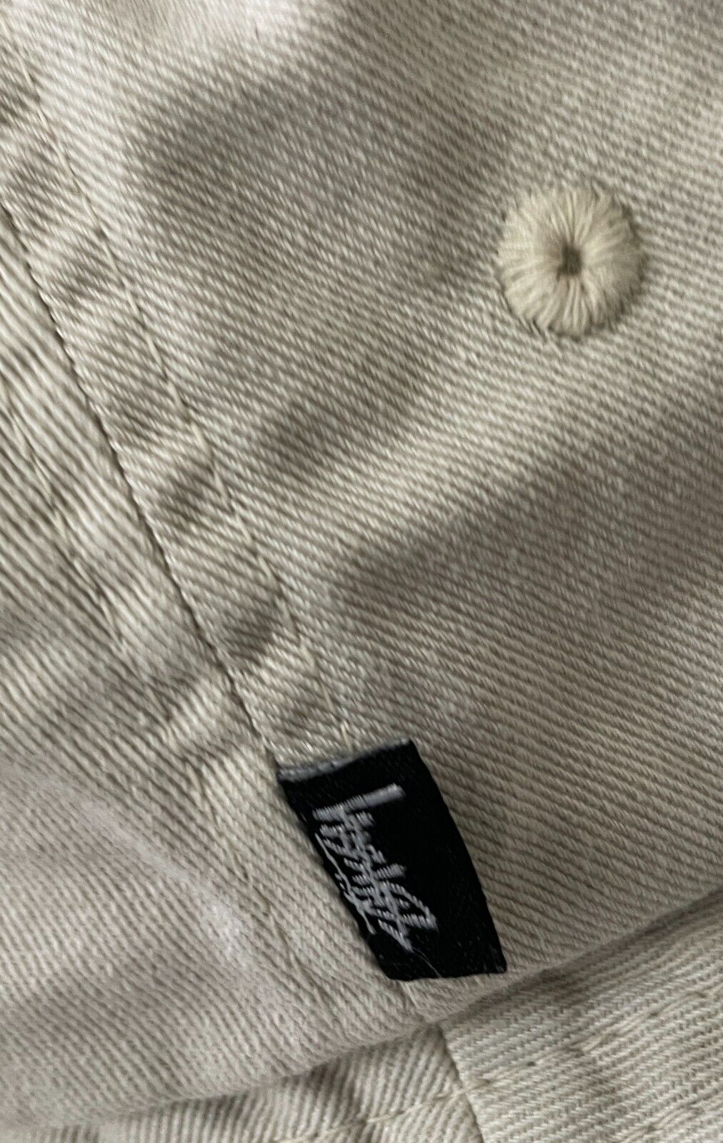 STUSSY Bucket Hat Beige Embroidered "Cities" Unisex Adult One Size Cap