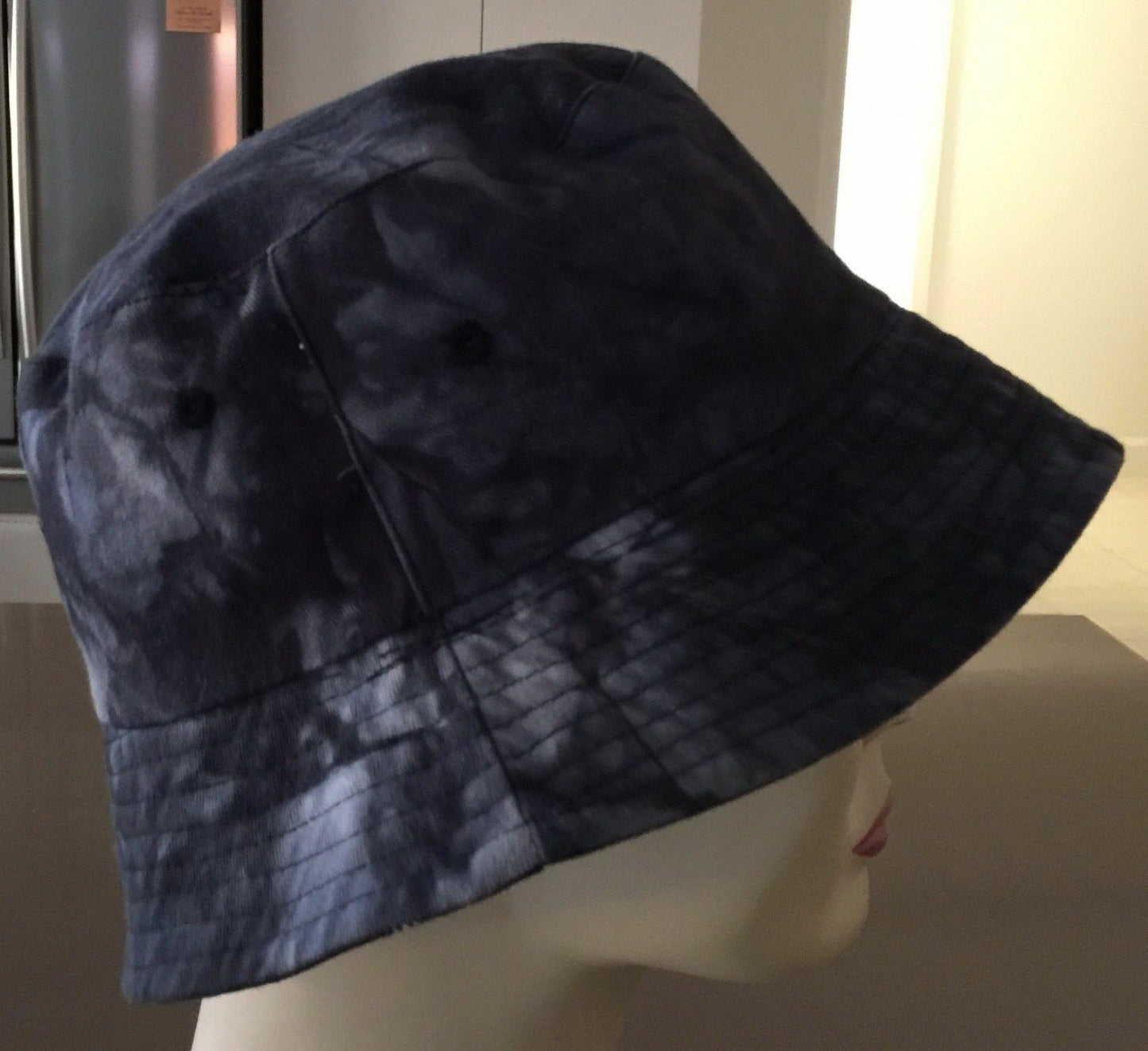 Mens FCT HAT Bucket Hat Reversible Black Grey White Marble & Paisley Print 58cm