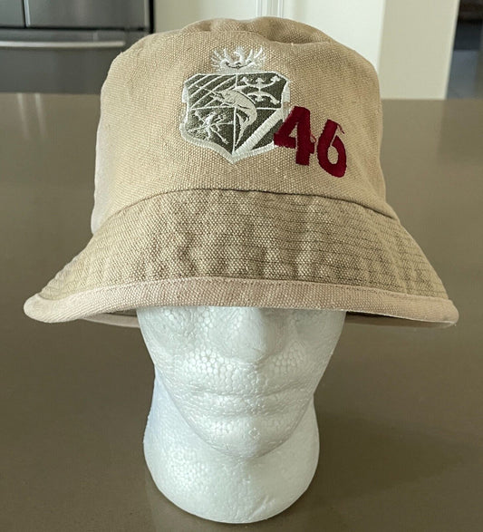 JARVIS WALKER Bucket Hat 46 Big Game Fishing Beige Embroidered  Unisex Size S M