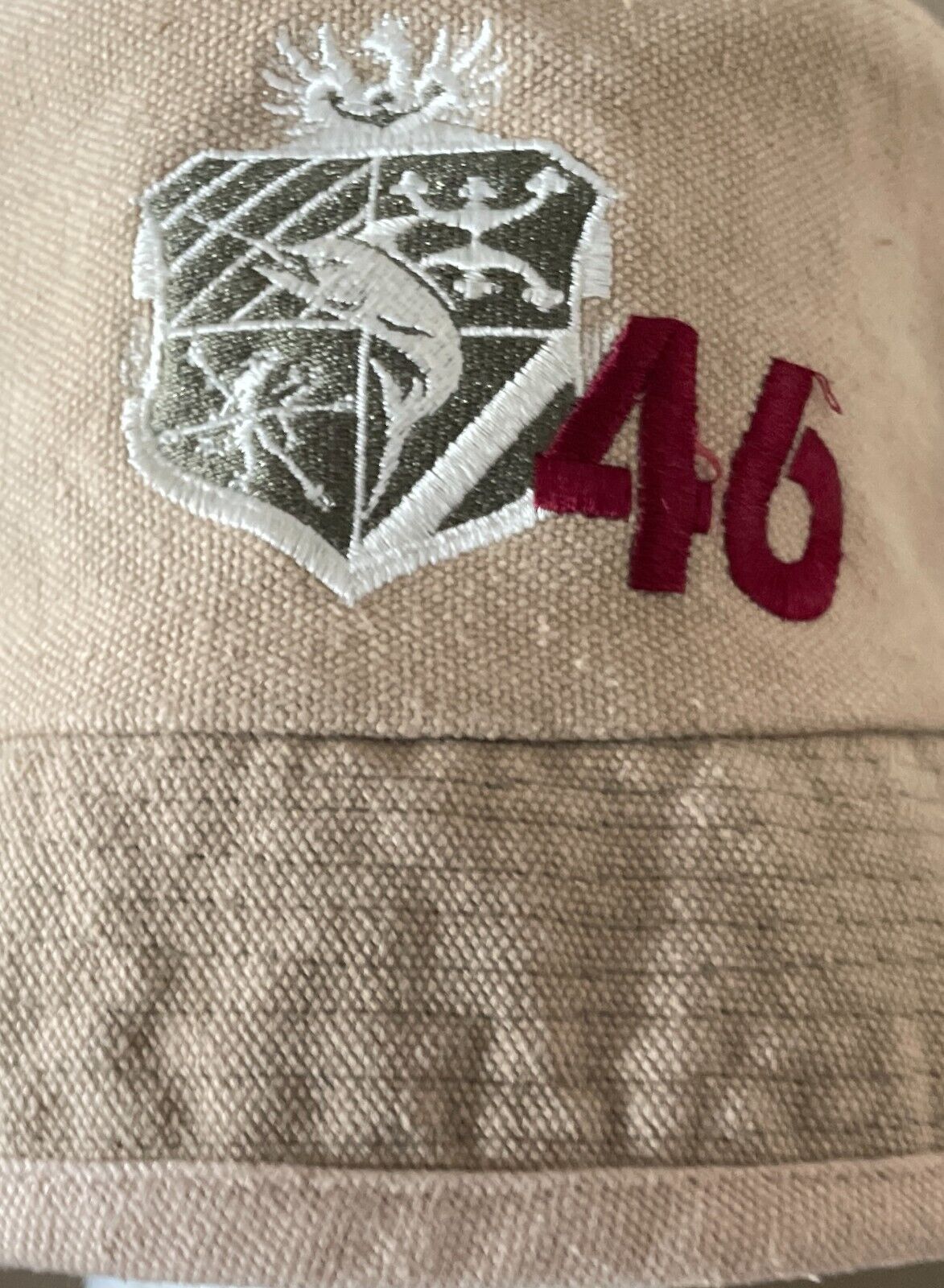 JARVIS WALKER Bucket Hat 46 Big Game Fishing Beige Embroidered  Unisex Size S M