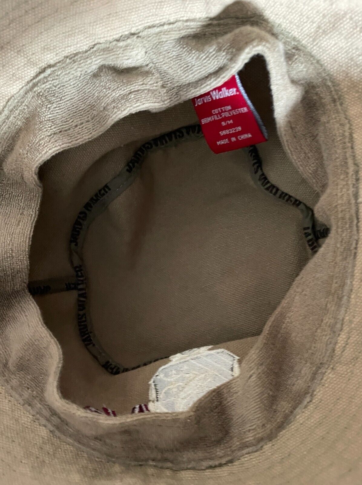 JARVIS WALKER Bucket Hat 46 Big Game Fishing Beige Embroidered  Unisex Size S M