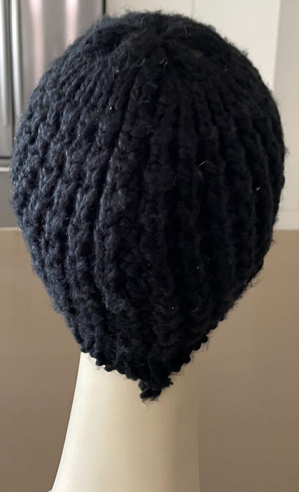 NOW Beanie Black Chunky Knit Acrylic Beanie To Fit Size 57cm Hat Cap