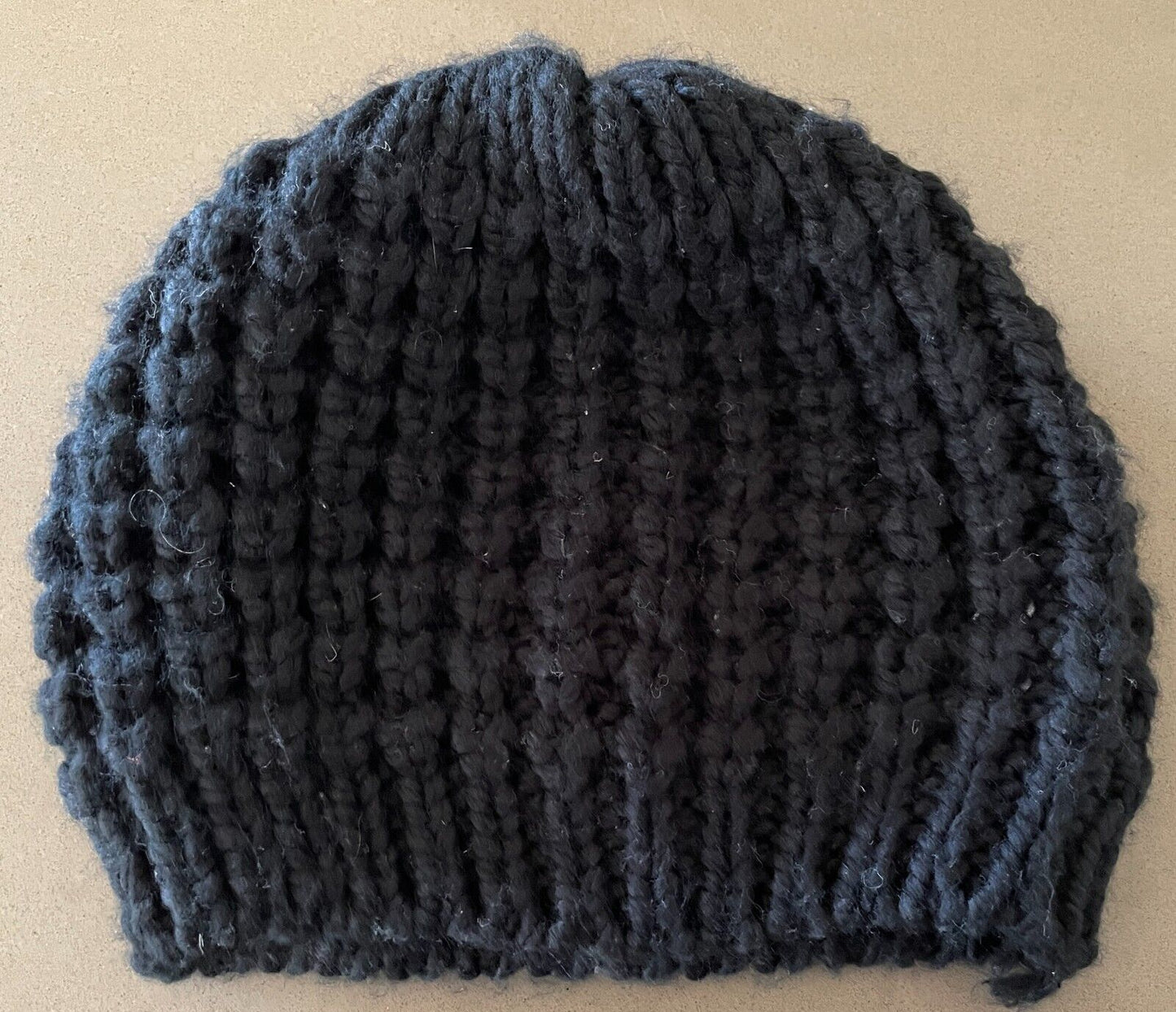 NOW Beanie Black Chunky Knit Acrylic Beanie To Fit Size 57cm Hat Cap
