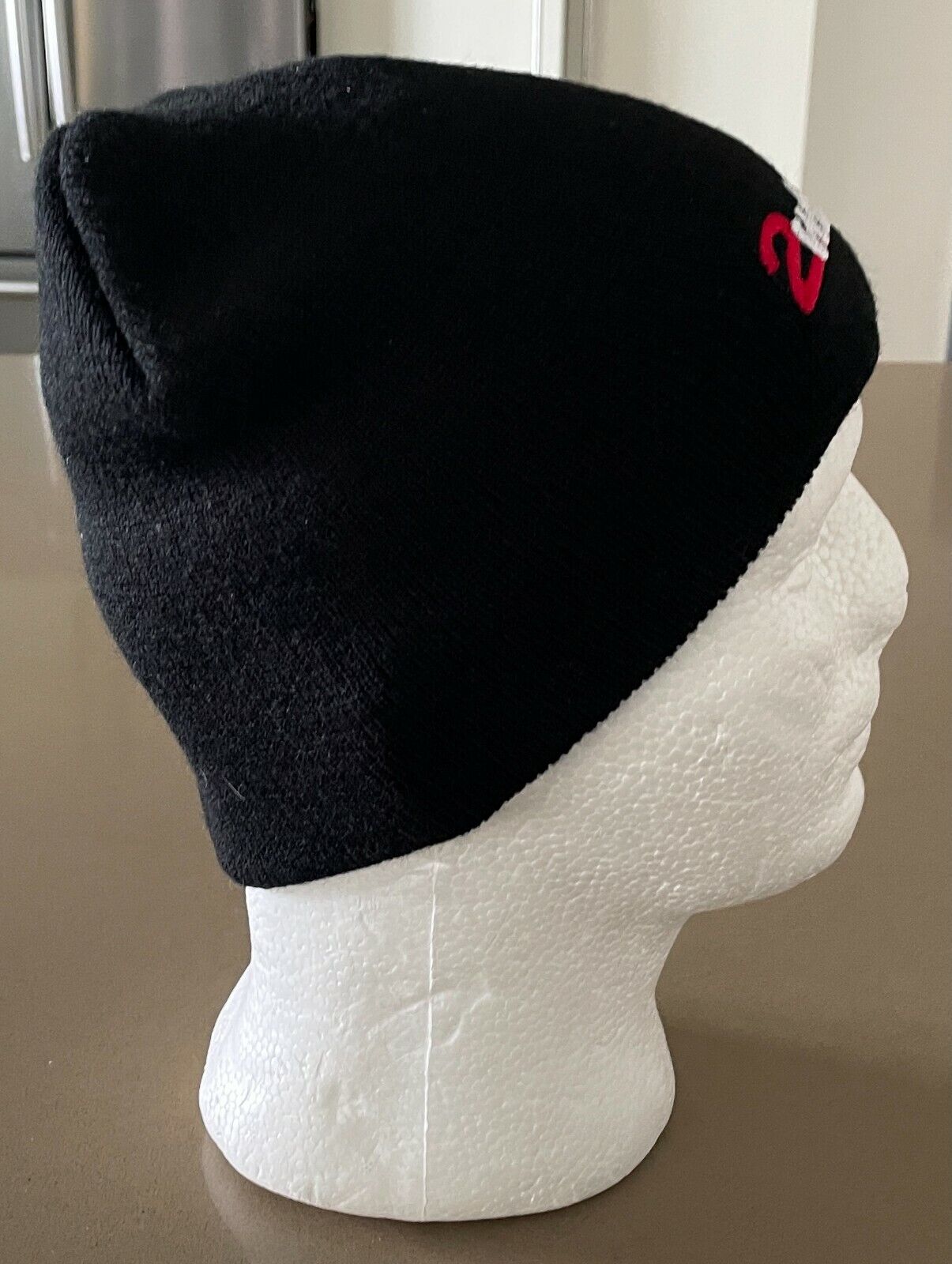 2 WHEELS Knit BEANIE Black Stretch Unisex Snow Travel Skater Tradie Hat Cap NEW