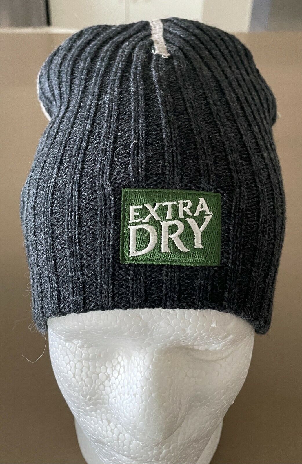 TOOHEYS Knit Beanie EXTRA DRY Embroidered Logo Grey Rib Beer Brewery Hat NEW