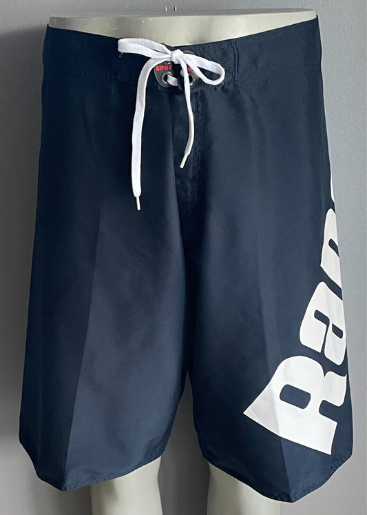 Board Shorts RAPALA Navy White Logo Print Swim Shorts Mens Size 38 96cm Waist