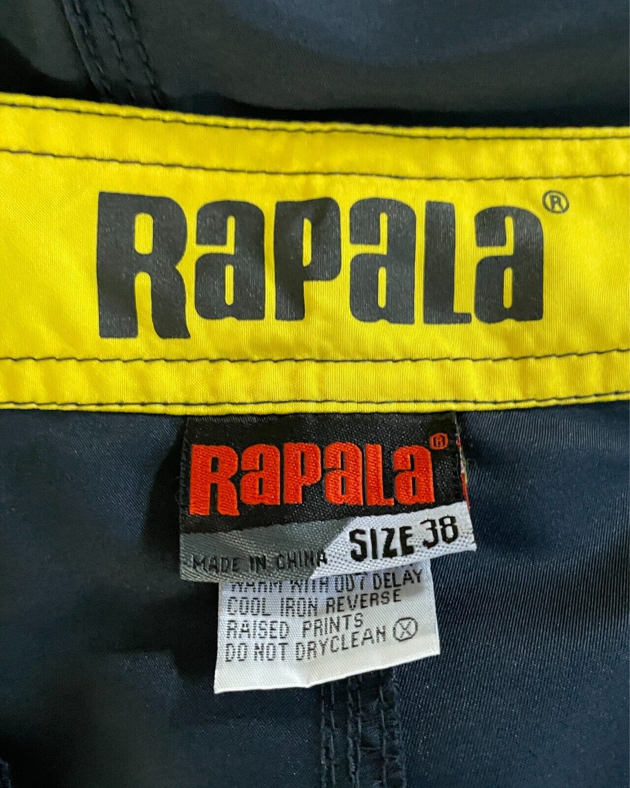 Board Shorts RAPALA Navy White Logo Print Swim Shorts Mens Size 38 96cm Waist