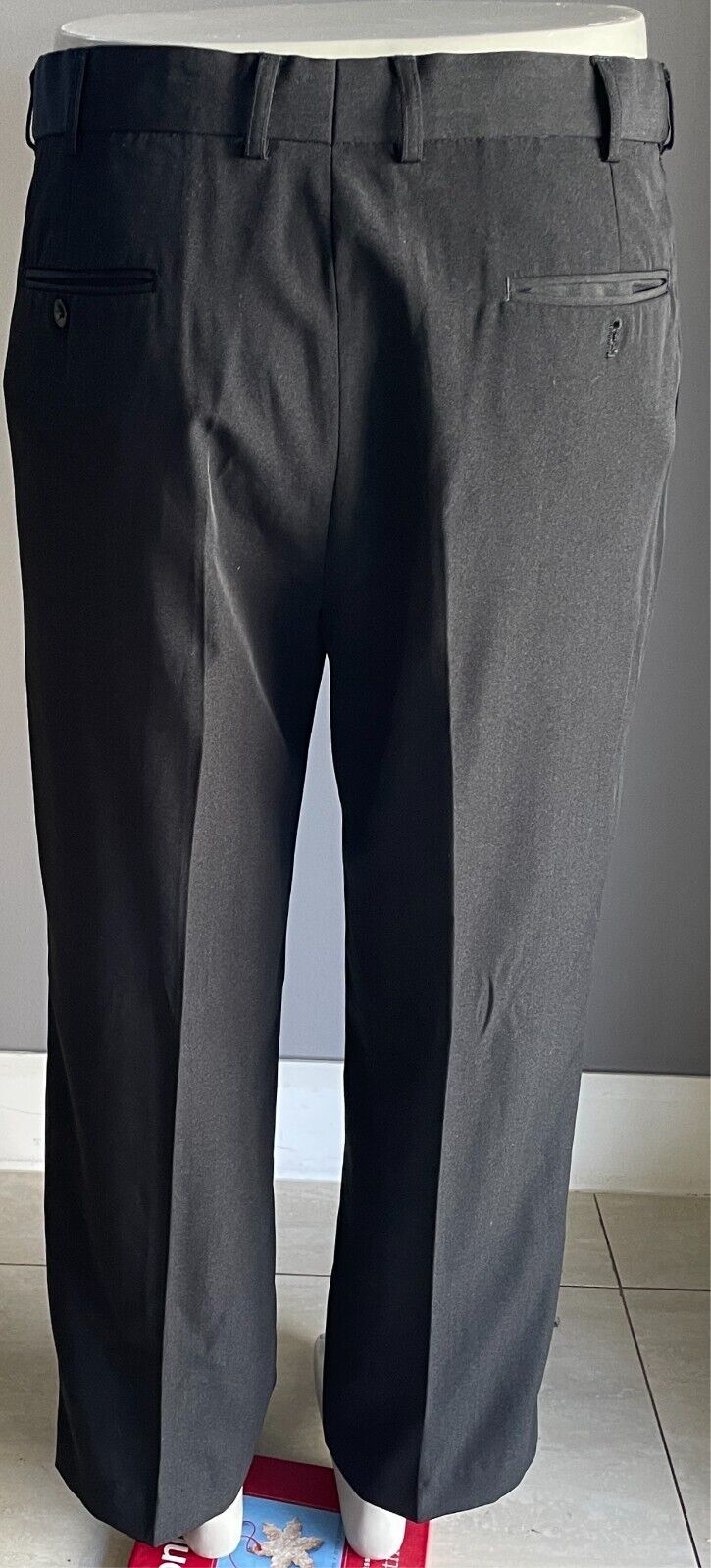 ROGUE  Black Dress Pants Full Length Mens Size 37R Versatile Classic Pants 1990s