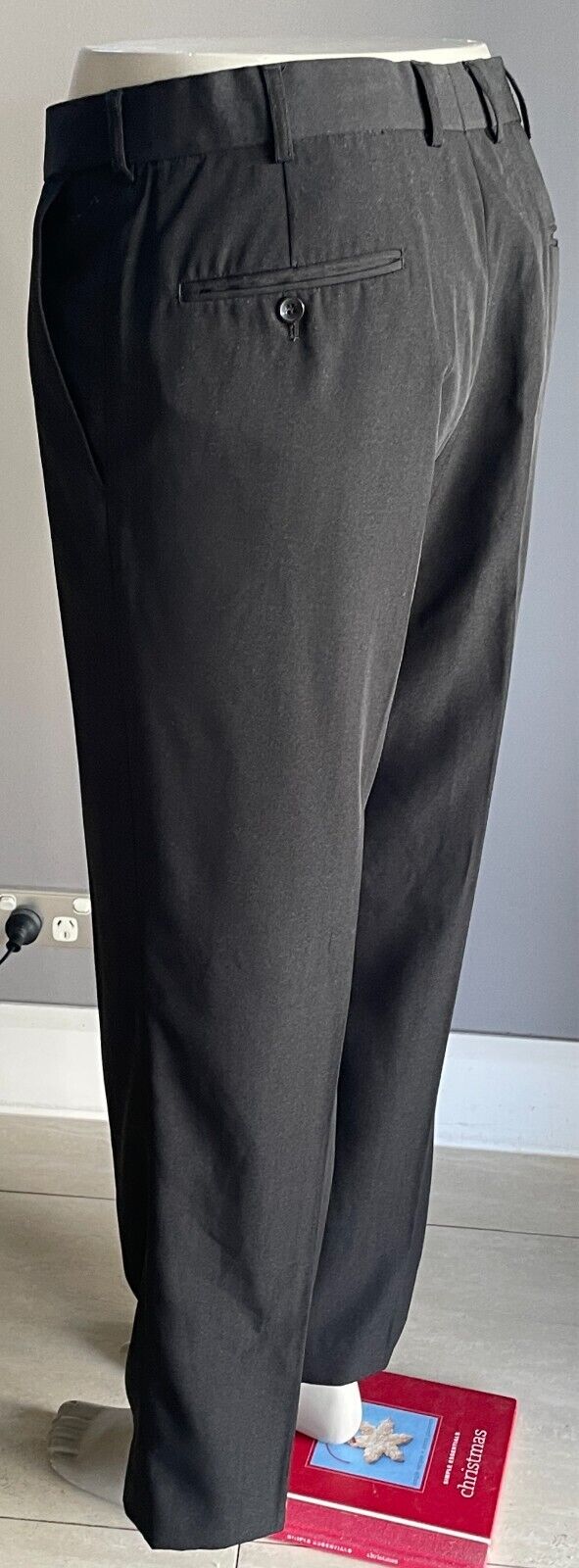 ROGUE  Black Dress Pants Full Length Mens Size 37R Versatile Classic Pants 1990s