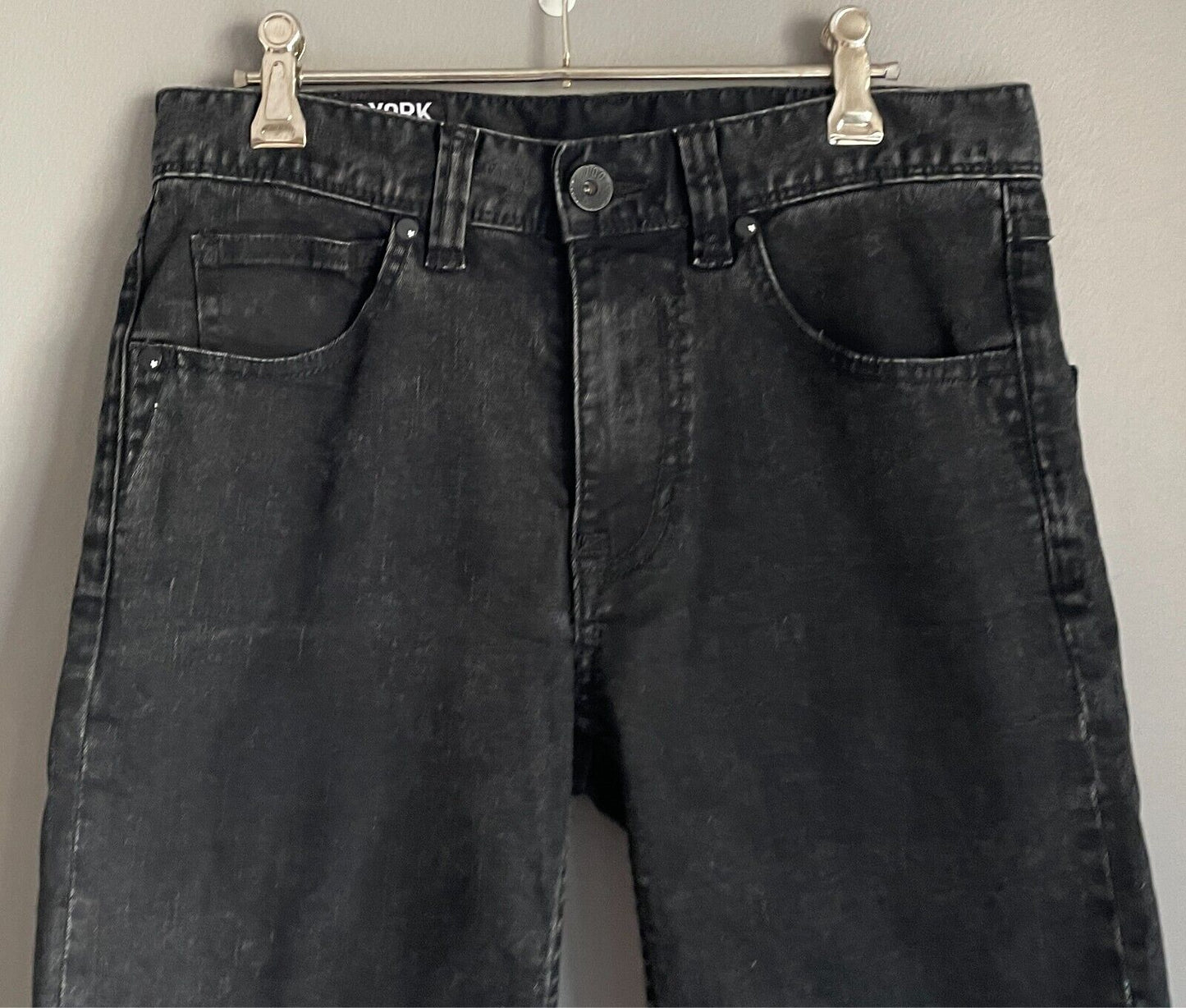 ZOO YORK Skater Denim Shorts Black Slim Fit  Size 28 Mens