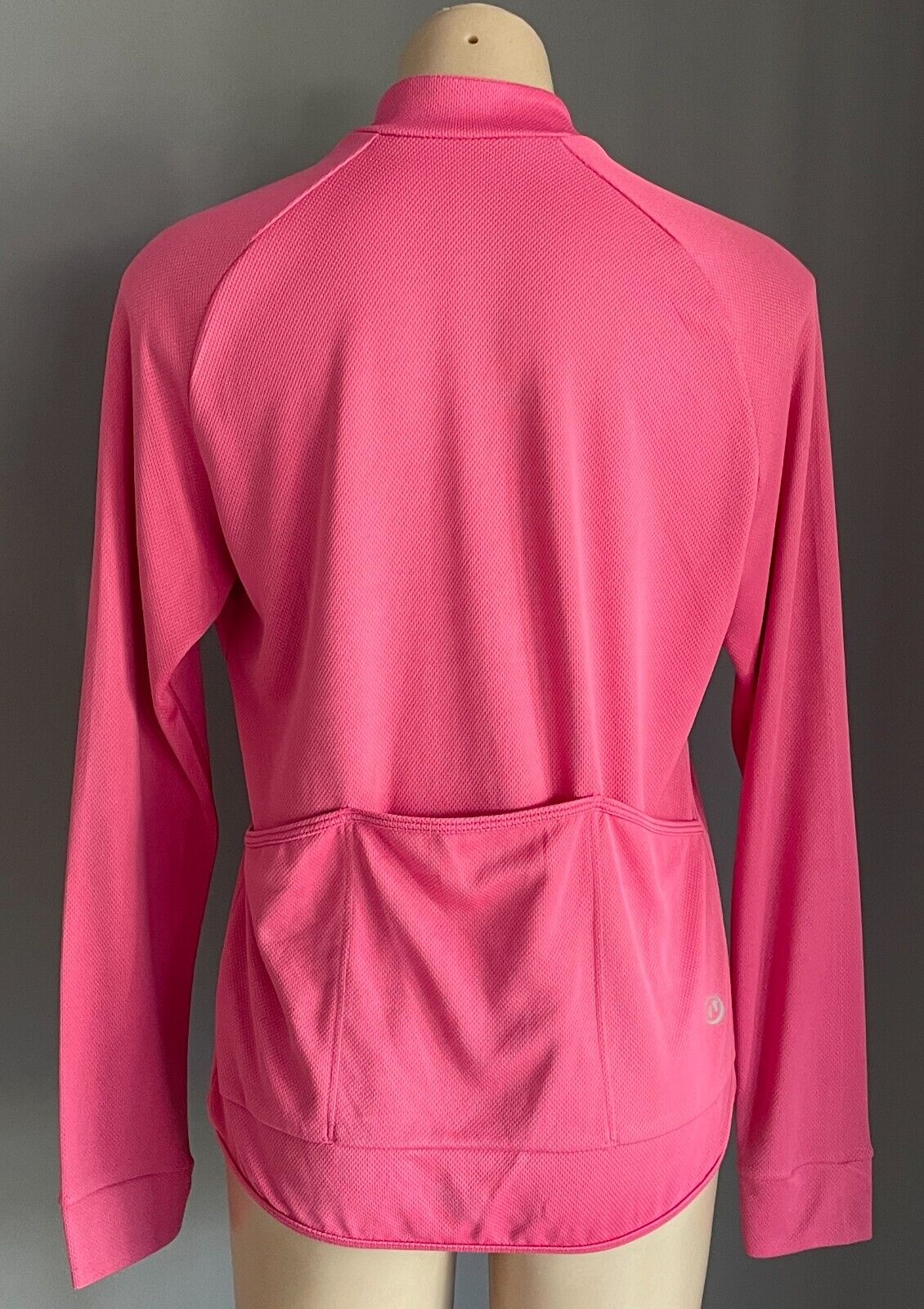 NETTI Cycling Riding Pink Jersey 1/2 Zip Long Sleeves Size 14 Stretch Fabric NEW