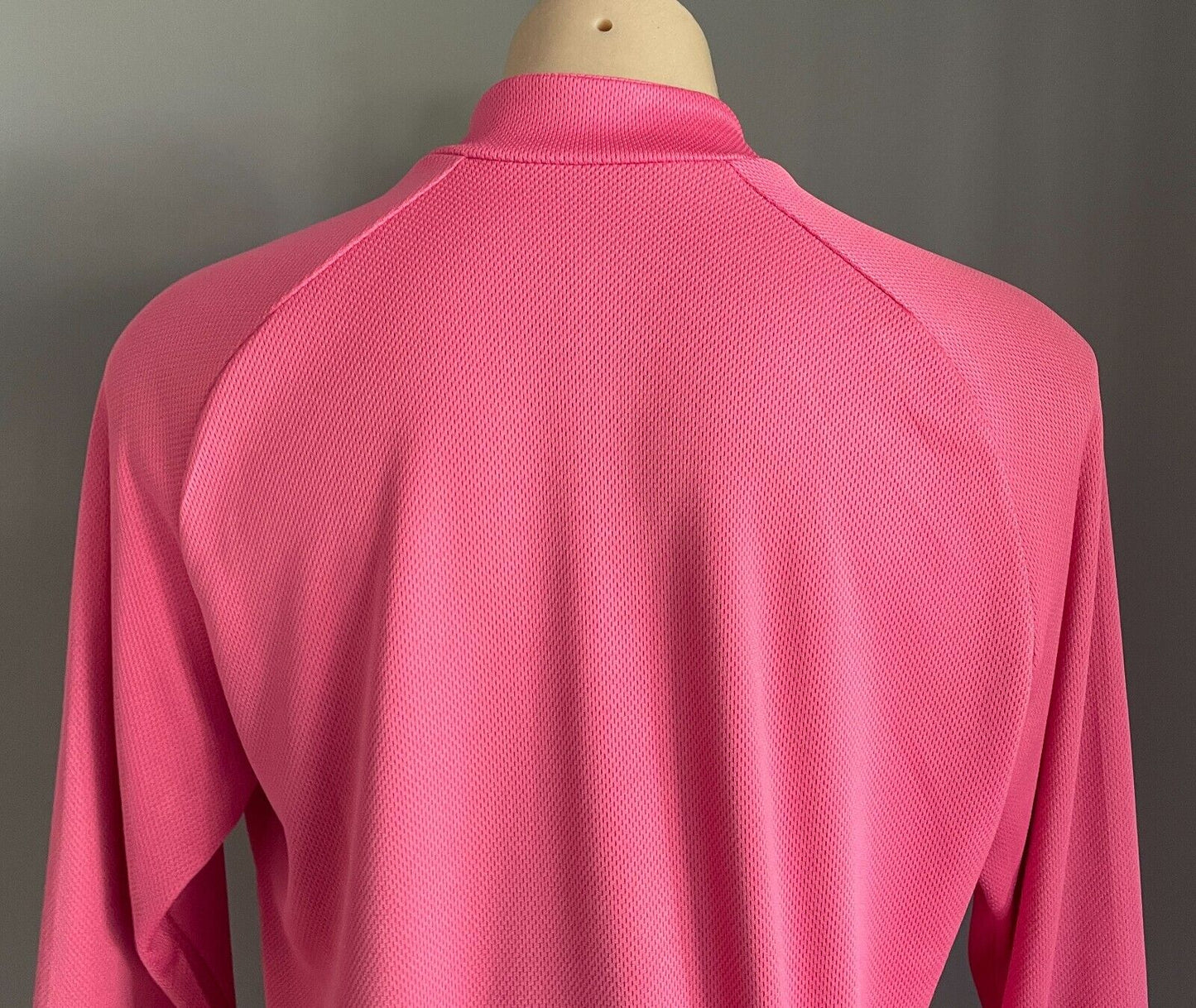NETTI Cycling Riding Pink Jersey 1/2 Zip Long Sleeves Size 14 Stretch Fabric NEW