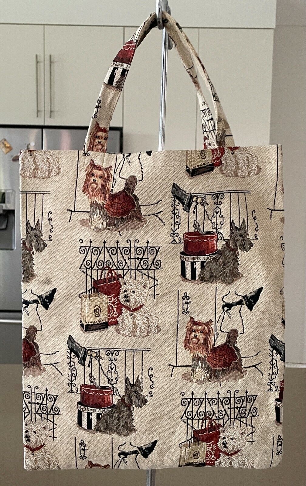TOTE BAG Terrier Dog Breeds Tapestry Look Shopper  Thick Fabric Poly Cotton NEW