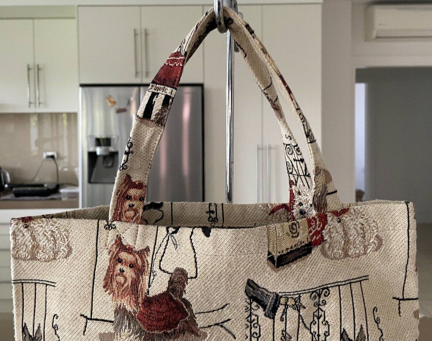TOTE BAG Terrier Dog Breeds Tapestry Look Shopper  Thick Fabric Poly Cotton NEW
