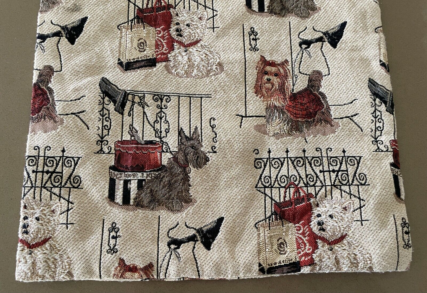 TOTE BAG Terrier Dog Breeds Tapestry Look Shopper  Thick Fabric Poly Cotton NEW