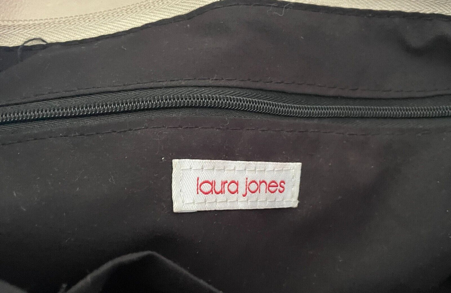 LAURA JONES Shopper Bag Multicoloured Pastel Pebble Look PU Woven Tote So Pretty