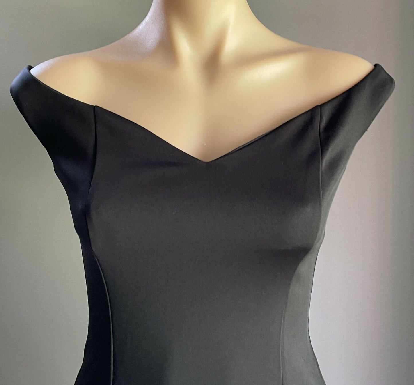 TOBI Mini Dress Black Off the Shoulder Bodycon Ladies Size S AU 8 - 10 Sexy LBD