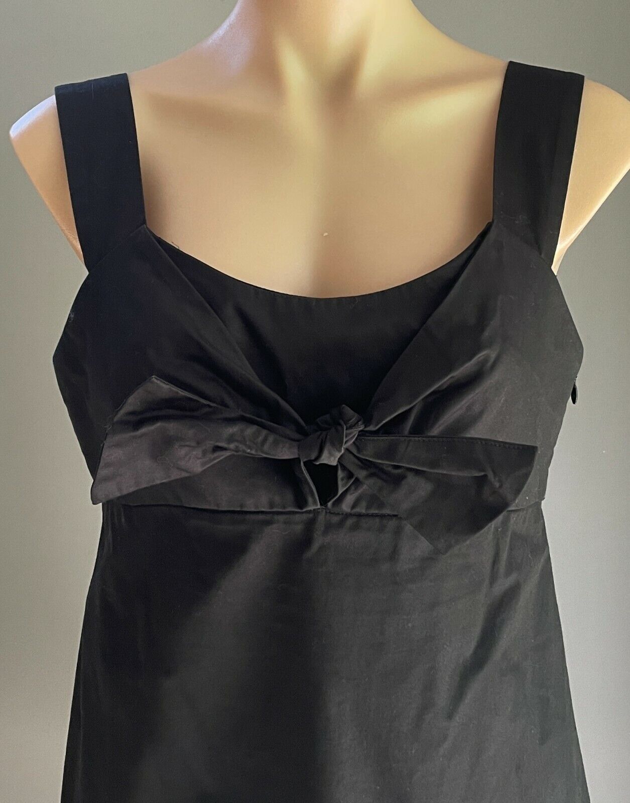 HI THERE by Karen Walker Shift Dress Short Black Sleeveless Tie Trim Size 10
