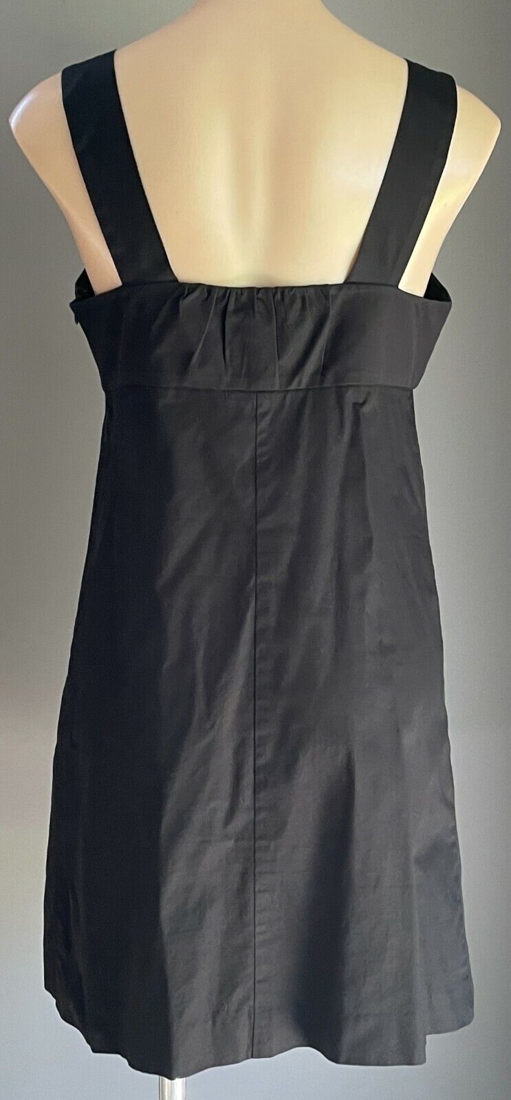 HI THERE by Karen Walker Shift Dress Short Black Sleeveless Tie Trim Size 10