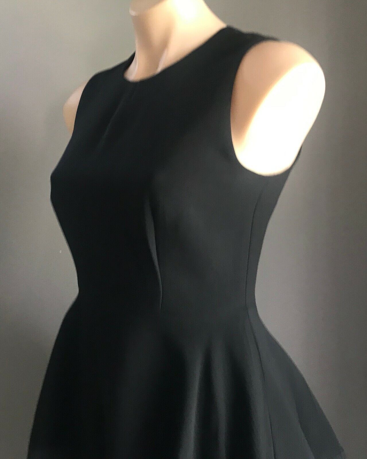 YOURS SINCERELY A-Line Dress Black Sleeveless w Net Panel Hem Size 8 10