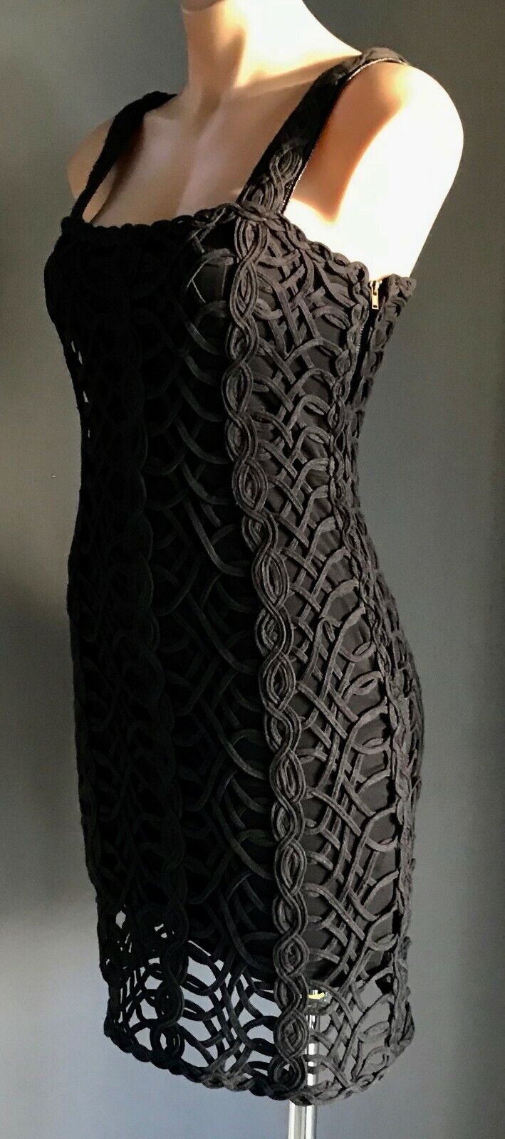 SASS & BIDE Bodycon Dress Black "Cotton Twists" Sleeveless Ladies Size 8 10 NEW